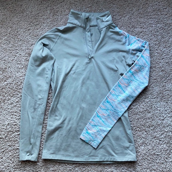 Nike Tops - Nike Pro Combat Dri-Fit Quarter-Zip Jacket Small Fleece Lined